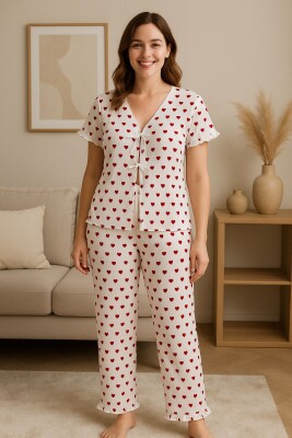 Kalpli Fiyonk Pijama Takim 6947 - ÇeyizeDairHerşey (1)