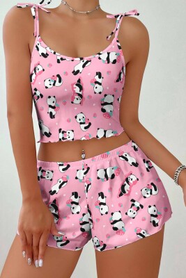 Lilyana Süpersoft Şort Takım Panda 6421 - ÇeyizeDairHerşey