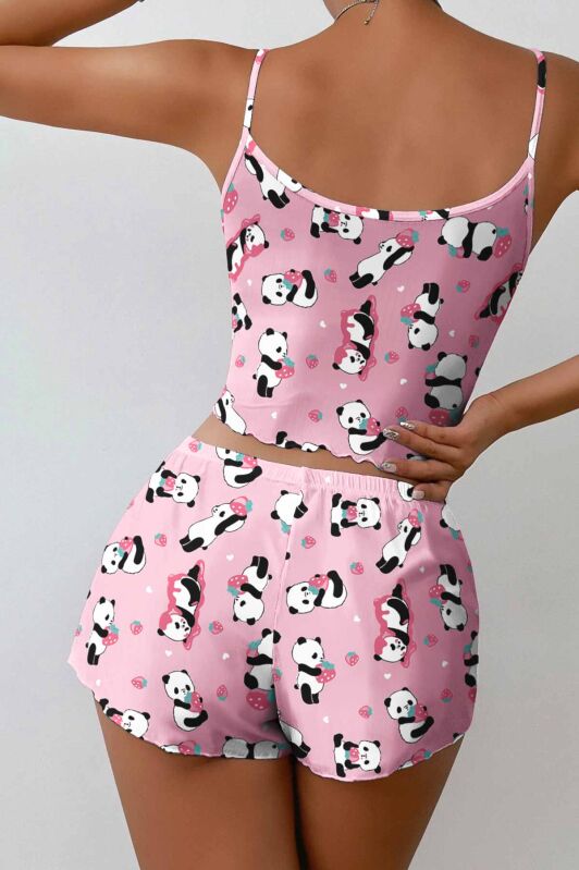 Lilyana Süpersoft Şort Takım Panda 6421 - 3