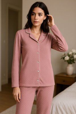 Rosé Lounge Pijama Takım 7057 - ÇeyizeDairHerşey (1)